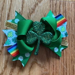 St. Patrick’s Handmade Shamrock Bow